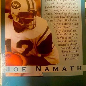 Joe Namath Super Bowl III NFL 2 cards